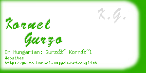 kornel gurzo business card